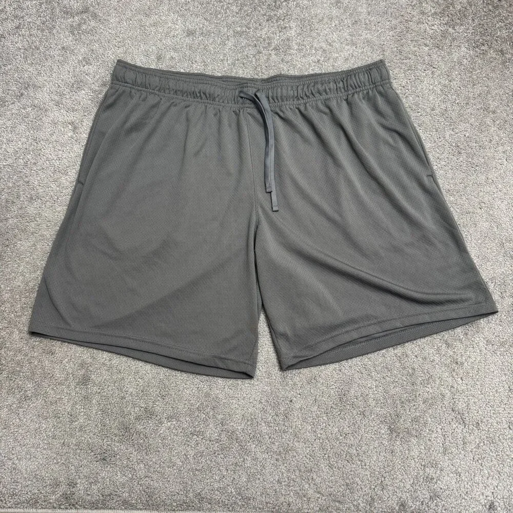 Athletic Works Training Shorts Mens 2Xl Dark Gray Elastic Waist Athletic Active